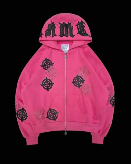 Named Collective Incognito Zip Pink Hoodie