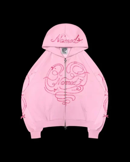 Named Collective Lust Zip Baby Pink Hoodie