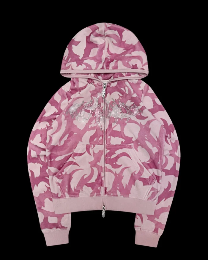 Named Collective Blade Zip Pink Hoodie