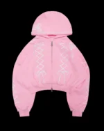 Named Collective Confessions Embroidered Crop Zip Hoodie