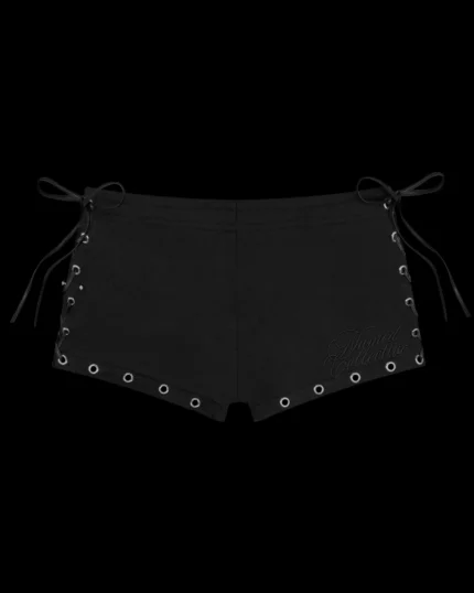 Named Collective Destroy Pierced Corset Black Hotpant Shorts