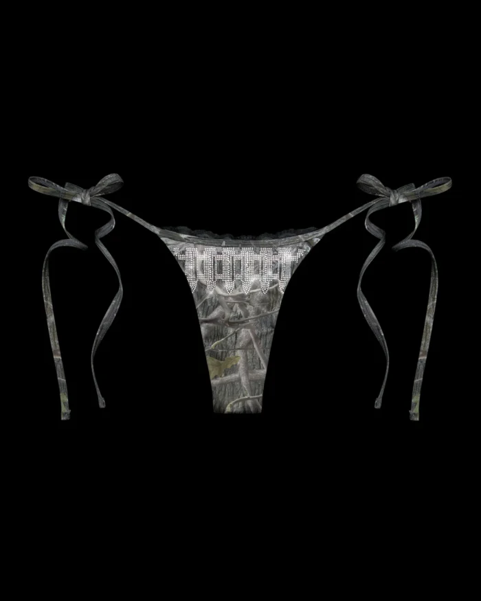 Named Collective Enemy Rhinestone Tree Camo Bikini Bottoms